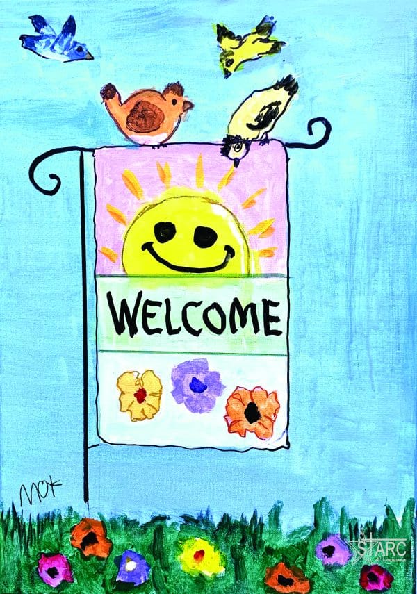 Welcome Spring Garden Flag